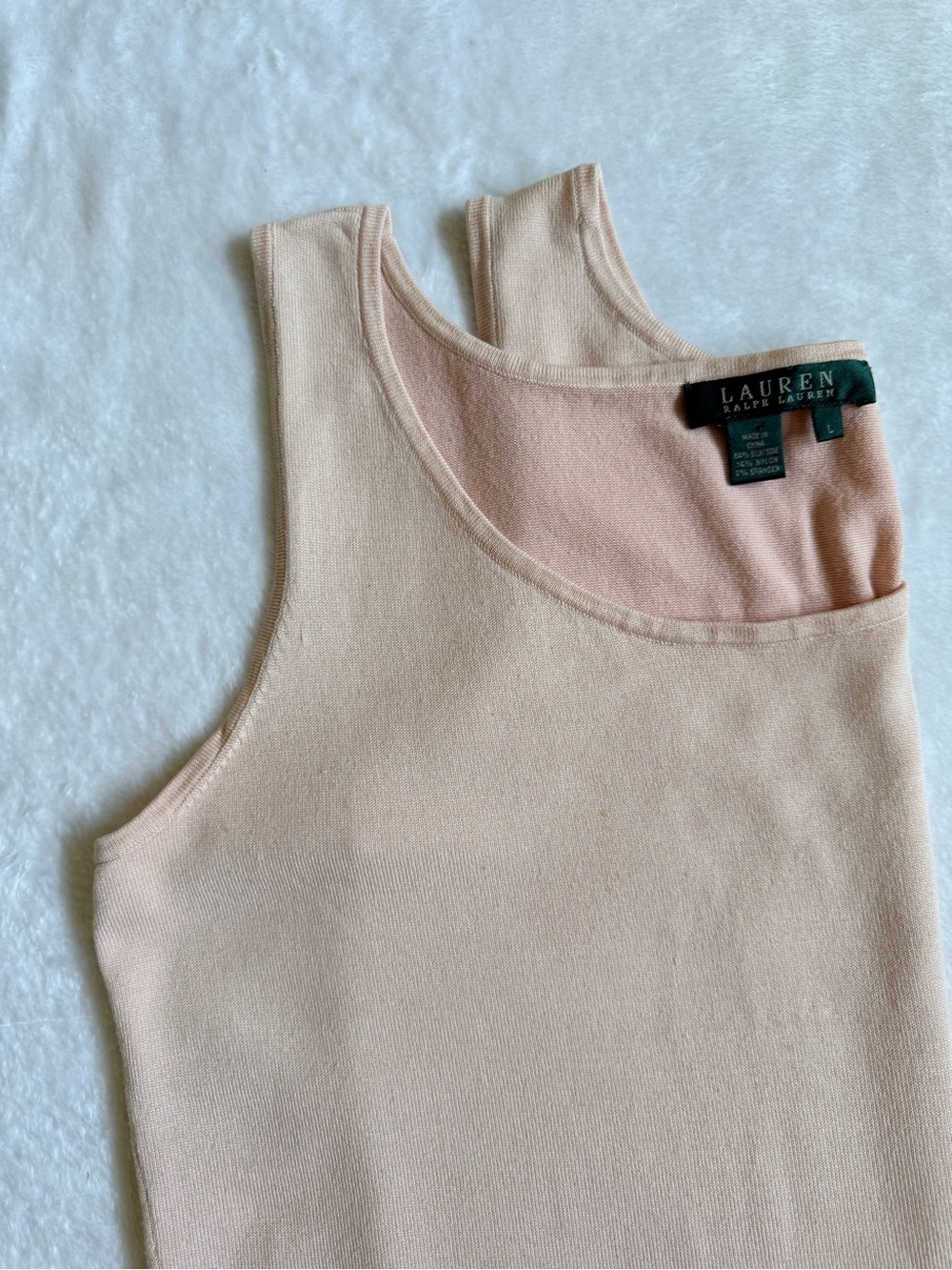 Ralph Lauren Pale Pink Scoop Neck Tank - Picture 3 of 4